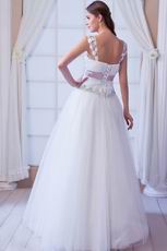 Super Hot Straps A-line White Wedding Party Bridal Gown