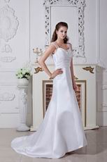 Elegant Straps Sweetheart Ivory Wedding Dresses Cheap Price