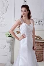 Elegant Straps Sweetheart Ivory Wedding Dresses Cheap Price