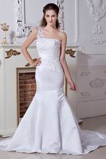 Discount One Shoulder Neckline Mermaid Skirt Wedding Dress Sale