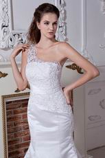 Discount One Shoulder Neckline Mermaid Skirt Wedding Dress Sale