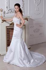 Discount One Shoulder Neckline Mermaid Skirt Wedding Dress Sale