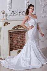 Discount One Shoulder Neckline Mermaid Skirt Wedding Dress Sale