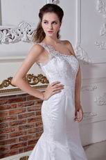 Discount One Shoulder Neckline Mermaid Skirt Wedding Dress Sale