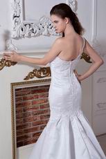 Discount One Shoulder Neckline Mermaid Skirt Wedding Dress Sale
