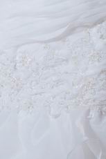 Affordable Strapless Mermaid Ruffle Layers Chapel Bridal Dress