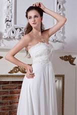 Low Price Sweetheart Lace Up Ivory Chiffon Maternity Wedding Dress