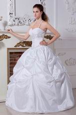 Halter Embroidery Corset Ball Gown Taffeta Bridal Gown Discount