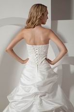 Wholesale Handmade Appliques Corset Chapel Wedding Dresses