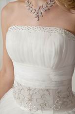 Online Strapless Beading Embroidery Outdoor Wedding Dresses