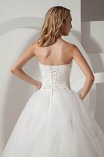 Online Strapless Beading Embroidery Outdoor Wedding Dresses