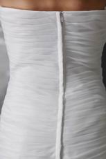 Romantic Sweetheart Ruffled Chapel Organza Skirt Wedding Dress