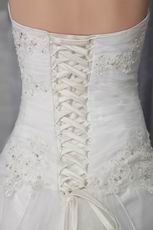 Classical Princess Strapless Chapel Train Wedding Bridal Dress