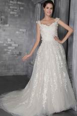 Perfect Straps Sweetheart Appliqued Wedding Bridal Dress