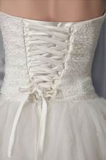 Beading Strapless Floor-length Beautiful Ivory Wedding Dress