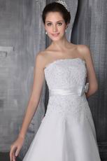 Beaded White Princess Lace 2014 Designer Wedding Dress