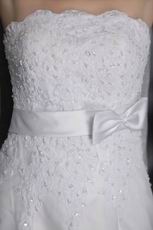 Beaded White Princess Lace 2014 Designer Wedding Dress