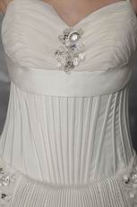 Sweetheart Neck Spaghetti Straps Cathedral Puffy Bridal Wedding Gown