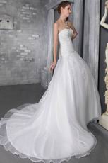 Elegant Sweetheart Designer Lists Organza Bridal Wedding Dress