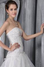 Elegant Sweetheart Designer Lists Organza Bridal Wedding Dress