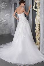 Elegant Sweetheart Designer Lists Organza Bridal Wedding Dress