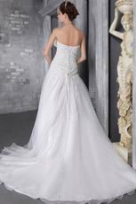 Elegant Sweetheart Designer Lists Organza Bridal Wedding Dress