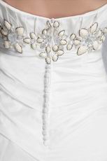 Romantic Strapless Appliqued Wedding Bridal Dress By Designer
