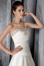 Discount Strapless Designer Wedding Dress With Chapel Train