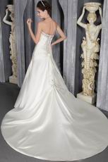 Discount Strapless Designer Wedding Dress With Chapel Train