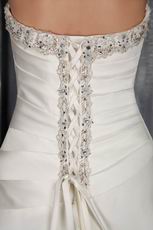 Discount Strapless Designer Wedding Dress With Chapel Train