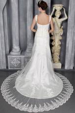 Mermaid Strap Court Train Lace Appliques Sexy Wedding Dress