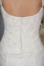 Mermaid Strap Court Train Lace Appliques Sexy Wedding Dress