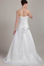 Sweetheart Corset Back A-line White Wedding Dress Online