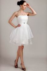 Simple Strapless Designer Short Wedding Dress For Beach Wedding