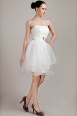 Simple Strapless Designer Short Wedding Dress For Beach Wedding