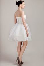 Simple Strapless Designer Short Wedding Dress For Beach Wedding