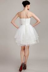Simple Strapless Designer Short Wedding Dress For Beach Wedding