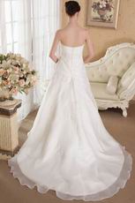 Strapless A-line 2014 New Style Wedding Dress With Appliques