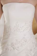 Strapless A-line 2014 New Style Wedding Dress With Appliques