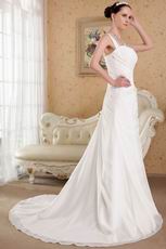 Princess Straps Court Train Inexpensive Mermaid Wedding Dress