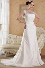 Princess Straps Court Train Inexpensive Mermaid Wedding Dress