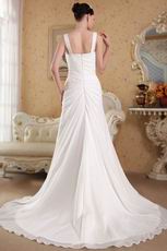 Princess Straps Court Train Inexpensive Mermaid Wedding Dress