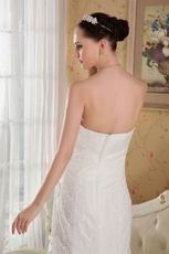 Strapless Mermaid Cathedral Train Bridal Gown With Empire Waist