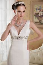2014 New Arrival V Neckline Wedding Dress With Mermaid Design