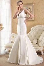 2014 New Arrival V Neckline Wedding Dress With Mermaid Design