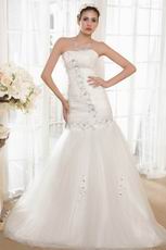 2014 New Style Sweetheart Ruched Mermaid Ivory Wedding Dress