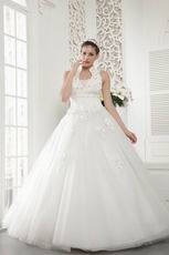 Top Seller Asymmetrical Neck A-line Floor Length Skirt Bridal Dress