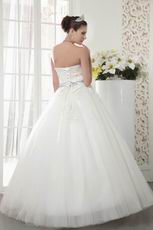 2014 Style Cheap Beading Bodice Lace Up Tulle Wedding Dress