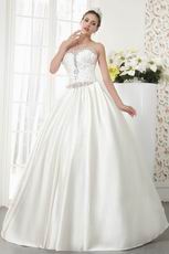 Luxuriours Sweetheart Neck Crystal Bodice Lace Up Wedding Dress