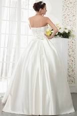 Luxuriours Sweetheart Neck Crystal Bodice Lace Up Wedding Dress